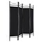 Costway 4 Panel Room Divider Privacy Screen Home Office Fabric Metal Frame